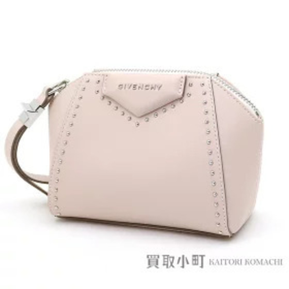Givenchy Antigona Wristlet Studded Pink Calfskin Clutch Bag Strap Accessory